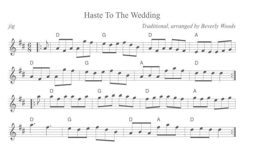 haste to the wedding sheet music